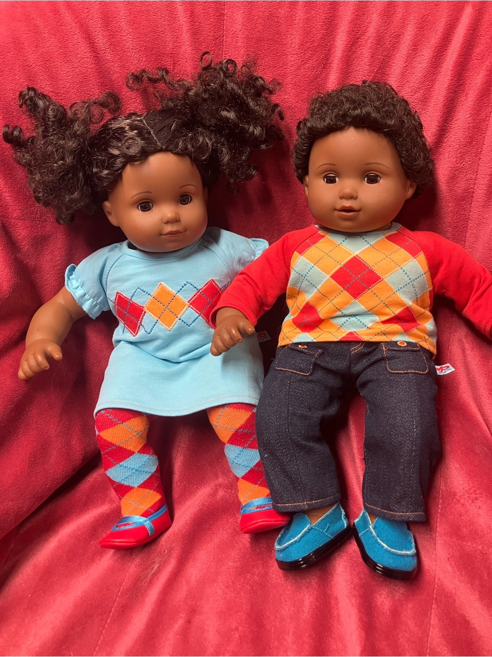 Bitty baby twins , African-American twins, American girl, doll .